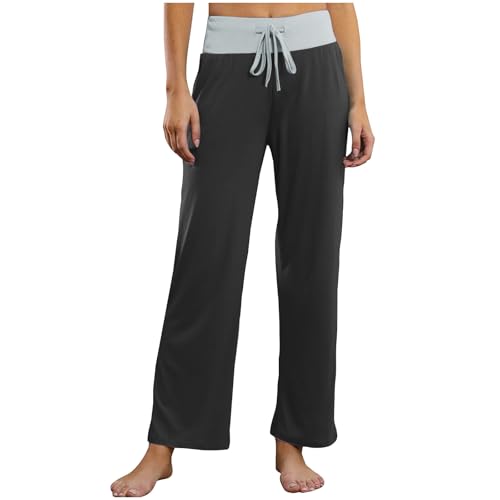 Color Block, ajuste solto, para mulheres, verão, outono, treino, academia, ioga, corte alto, flare,