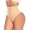 Werena Tummy Control Thong Shapewear for Women High Waist Shaping Underwear Girdle Seamless Slimming Body Shaper Panties(#1 Beige-8,M)
