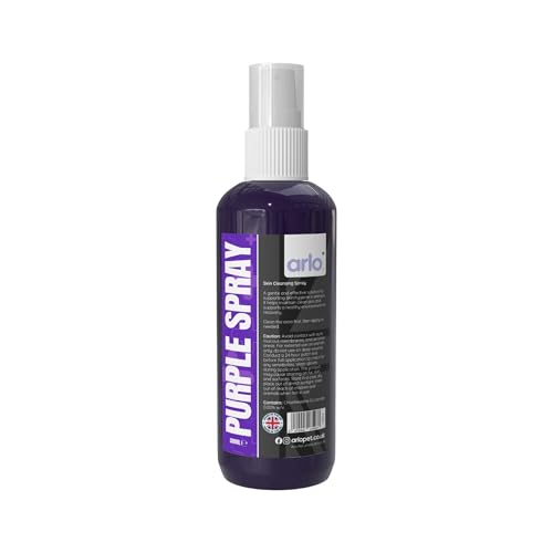 Purple Spray Wound Cleanser 300ml | Animal First Aid Skin Cleansing Mist for Minor Cuts, Grazes & Scrapes | Antibacterial Non-Sting Formula for Horses, Pets, Livestock & Poultry | Aqueous Solution