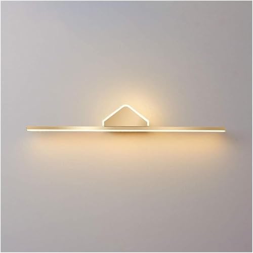 Aplique de pared frontal con espejo de tira larga nórdico, moderno, minimalista, lineal, para baño, de mediados de siglo, creativo, dorado, para baño, de metal, para espejo de maquillaje, armario, i