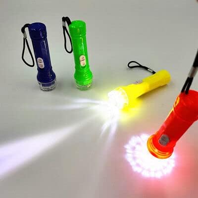 12-Pack Small Torch with Lanyard for Kids, Plastic LED Flashlight Torch, Beautiful Attractive Good Gift Item, Trending Toys for Kids, Birthday Return Gifts (Multi Colors) (12) - Image 4 thumbnail