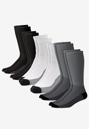 KingSize Men's Full Length Cushioned Crew Socks 3-Pack2