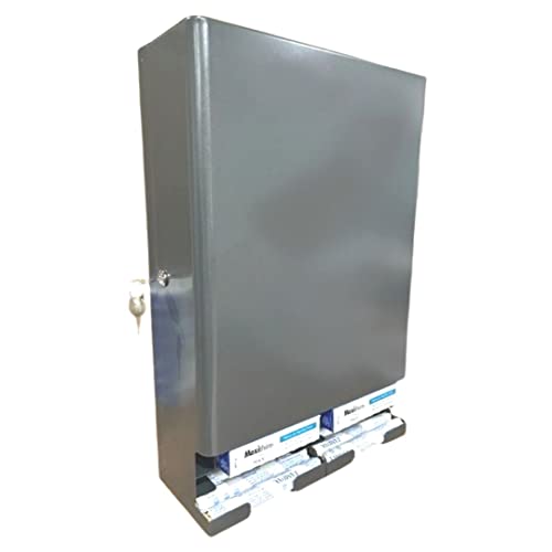 Image of GG Golden Group INTERNATIONAL Tampon & sanitary napkin free vending dispenser for public restroom, steel cabinet with lock, wall mountable, gray SD9000GY