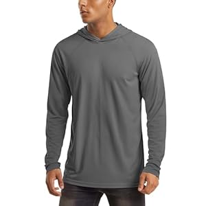 MAGCOMSEN Men’s UPF 50+ Sun Protection Hoodies Long Sleeves Tops Quick Drying Breathable Lightweight Shirts with Hood