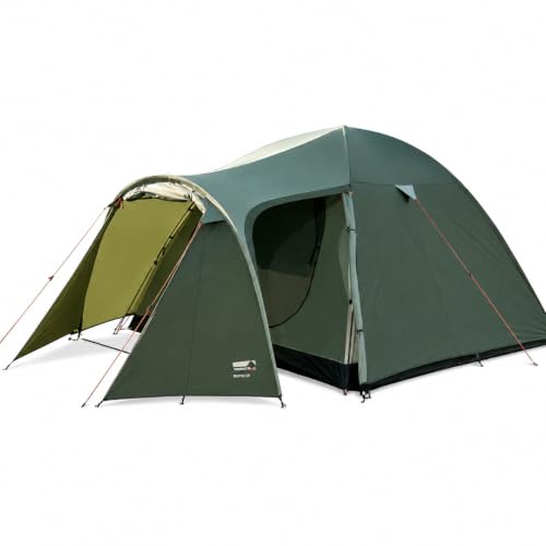 High Peak Zelt 3 Personen, doppelwandiges Kuppelzelt wasserdicht, Campingzelt mit 2 Eingängen, 2-in-1 Vorraum, 2000 mm Wassersäule, Belüftung für Camping, Festival, Trekking, Wandern, Outdoor, Reise