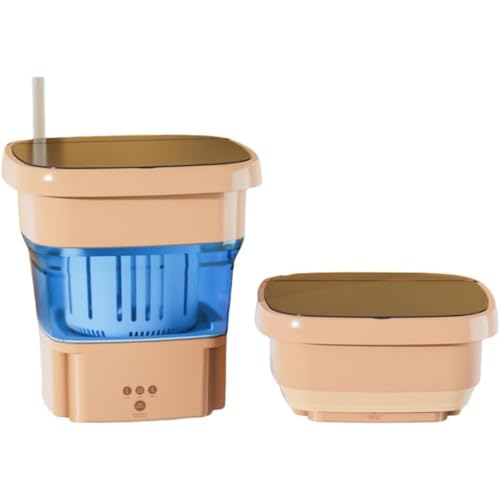 Vlfn 小型ミニ 高性能脱水機 ポータブル・折り畳み式 ウォッシュボーイ ブルーレイ滅菌モード 脱水モード アパート/寮/キャンプ向け タオル/下着/靴下/マスク/ペット用品洗浄 一人暮らし向け 時短 ?化?明: (10L-カーキ [ブルーライト抗菌+排