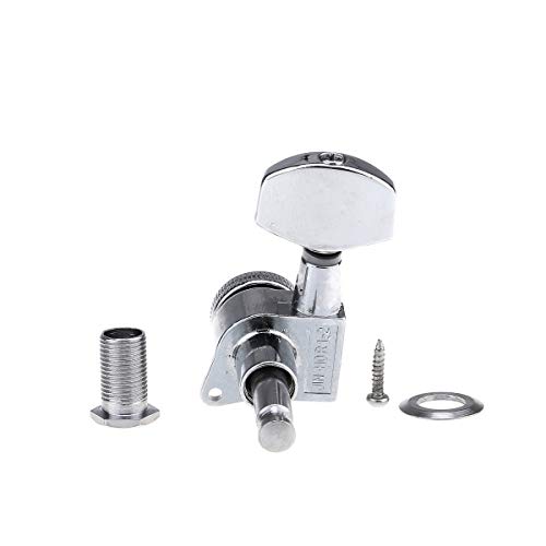 Musiclily Ultra 3L3R 19:1 Ratio Guitar Locking Tuners Tuning Pegs Keys Machines Heads Set Compatible With Les Paul Style Electric Or Acoustic Guitar, Chrome #TOP7