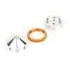 inChengGouFouX Desktop Audio Voetpad Vervanging Vergulde Koper Speaker Spike Set Comfortabele Ervaring (Kleur: Zilver…