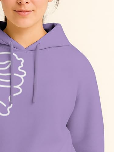 Image of HELLCAT Trendy Cotton Blend Hoodie for Women | Stylish Winter Hooded Sweatshirt for Women
