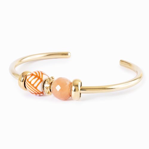 Abalorio de cristal con diseño gráfico tranquilo Trollbeads joyería coleccionable mujer 4