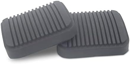 Sheisor Clutch and Brake Pedal Pads Repalcement Compatible with Jeep Cherokee XJ Comanche MJ Grand Cherokee ZJ Wrangler YJ TJ JK Wagoneer, Also for Dodge Ram 1500 2500 3500 4500 5500 (2pcs)