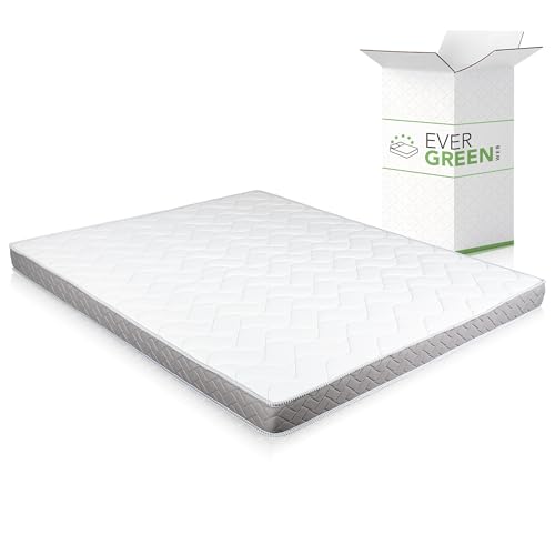 EVERGREENWEB - Colchón Doble 140x190 cm para sofá Cama, colchón Alto 12 cm de espumación para Cama, ortopédico, ergonómico, con Funda Blanca hipoalergénica y antiácaros DAYBED