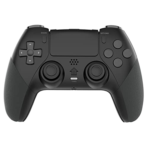 Tefelan Wireless Controller für PS4, Game Controller kompatibel mit PS4/Pro/Slim/PC Gamepad mit Turbo/Programmierbare Tasten/Dual Vibration/6-Achsen Gyro Sensor/Touchpanel-Schwarz Cover