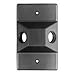 Thomas & Betts LC-21 1-Gang Silver Lamp Holder Cover with Gasket and Screws, Hub Size-1/2", Two Holes, Device Mount