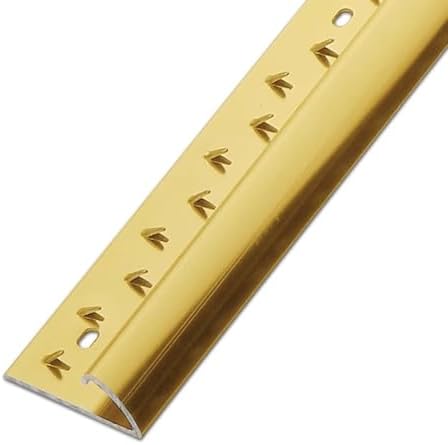 Non-Slip Aluminum Carpet Transition Strip, V-Shape Edge Protector Trim with Teeth, 1.5m (59in) for Secure Carpet Installation - Black Floor Gripper Solution