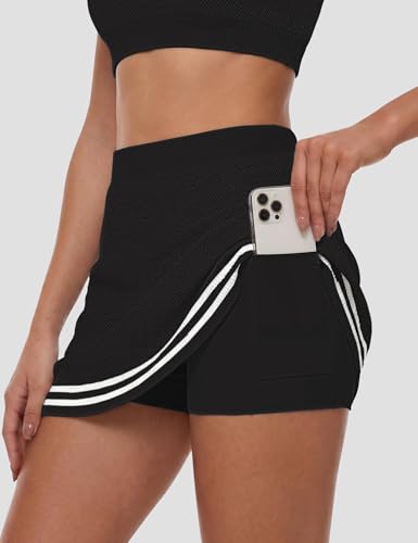 TQD 2 Piece Workout Sets for Women Tennis Mini Skirt Set with Shorts Tank Top and Short Athletic Summer Outfits Trendy 2026 - Image 5