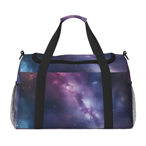 Galaxy Print �܂肽���ݎ� �L�����[�I�� �g�[�g ��e�� �n���h�L�����[�o�b�O ��s�@ �T���̋x�ɗp