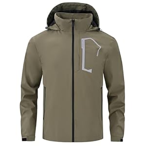 Huayuzh Mens Waterproof Jackets Men’s Outdoor Lightweight Jacket Windbreaker Quick Dry Raincoat Cycling Camping Hiking