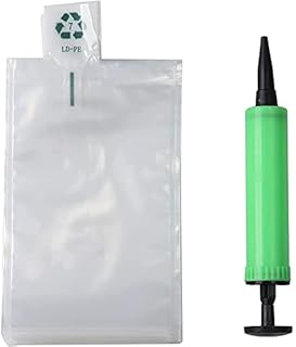 Miupoo Packaging Air Bags,Clear Plastic Inflatable Air Packaging Protector Bag with Free Pump Cushion,Air Inflatable Cushion Blocking Packaging Bag,10x15cm/4x6 Inches,50 Pieces