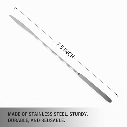 Spatule micro en acier inoxydable 19 cm durable à double embout pratique - 2