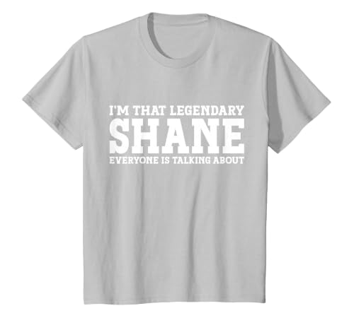 Shane Personal Name Funny Shane T-Shirt, Youth, Silver Grey, Large