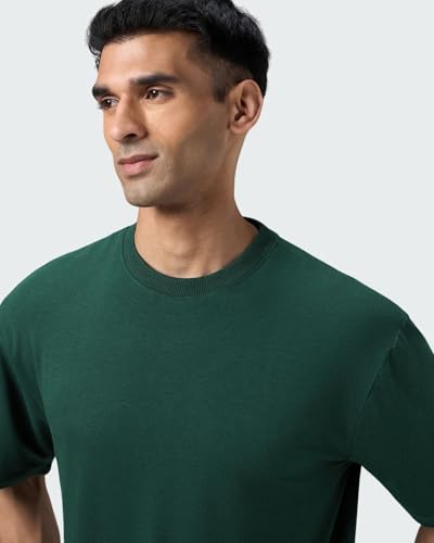 Image of Wellbi Bamboo Oversized Half Sleeve T-Shirt for Men | Naturally Antibacterial & Eco-Friendly | Breathable Organic Bamboo Cotton Blend | Moisture-Wicking Sustainable Wear