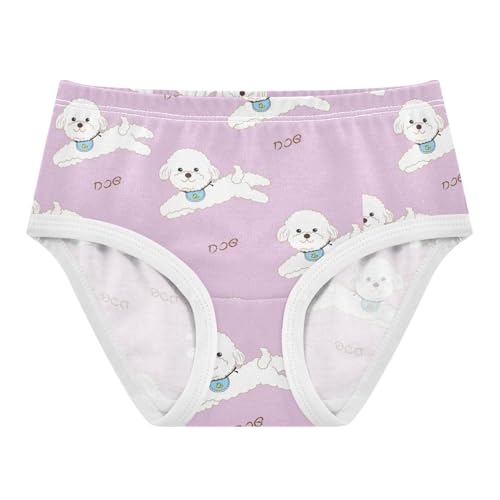 Wusikd Dog Girls' Underwear Cotton Purple Color Girls Briefs Soft Toddler Underwear 3T