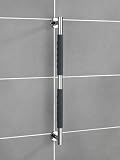 WENKO Uchwyt ścienny ze stali nierdzewnej Secura 65,5 cm – łazienkowy uchwyt bezpieczeństwa do wanny lub WC, silikonowy, 65,5 x 5 x 9 cm, antracyt