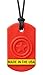 ARK's Super Star Sensory Chew Necklace, Made in the USA (Soft for Mild Chewing, Red)
