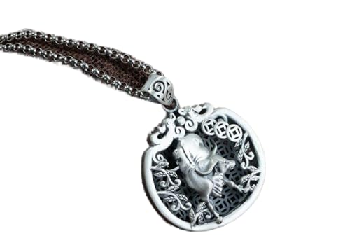 Collier zodiaque vache 3D pour femme pendentif animal creux en acier élégant