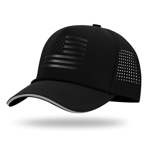 Oversize XL XXL XXXL American Flag Trucker Hat, Waterproof Quick Dry Snapback Hats, Large USA Baseball Cap for Men Big Heads, Black/Black Flag, XXL