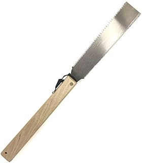 HACHIEMON Japanese Ryoba Pull Saw Double Edge Portable Hand Saw 210mm (8.3 Inch) for Woodworking Compact and Smoothly