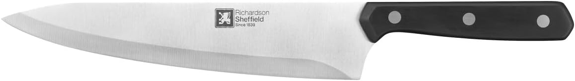 Richardson Sheffield Cucina Cook's Knife 15cm – Full Tang Martensitic Stainless Steel – Hollow Ground Blade – 3-Rivet Classic Handle – Nimble Everyday Kitchen Knife – Dishwasher Safe
