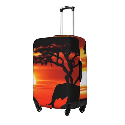 Elephant Sunset Print Luggage Suitcase Covers Elastic Washable Luggage Protector Luggage Covers For Suitcase2