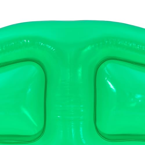 Image of Transparent Inflatable Sofa, Clear PVC Air Couch Double Seater, Portable Blow Up Chair for Indoor Outdoor Camping Beach Patio Yard, Holds 440lbs