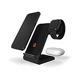 3-IN-1 CHARGER: Simultaneously charge a phone, AirPods/AirPods Pro, and Apple Watch (all series), providing a convenient all-in-one charging solution. QI-CERTIFIED: Qi-certified wireless charger that works seamlessly with Qi-enabled devices, ensuring...