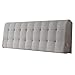 LXLIGHTS - Cojín para cabecero de cama, acolchado, para dormitorio, gran respaldo, para cama, cuña, para la cintura o ventana, fácil de limpiar, 4 colores 9, Franela, gris, With headboard-90cm