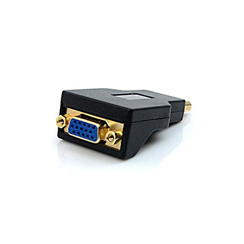 Adaptador VGA Fêmea para DisplayPort Macho PlusCable Preto ADP-101BK - Conector banhado à ouro, Reso