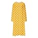 Womens Pajamas Dresses Plus Size Fashion Polkadot Print Long Sleeves Crewenck Loose Comfy Nightgowns Nightdress Style001 Yellow XX-Large