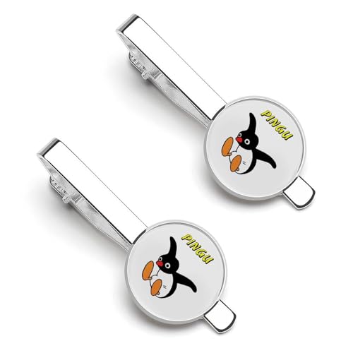 ネクタイピン ピングー キャラクター ペンギン タイピン 2本セット メンズ タイクリップ ビジネス アクセサリー 高級 銅製 おしゃれ 日常仕事 入学式 卒業式 冠婚 葬祭 結婚式等 父の日 プレゼント