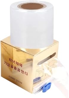 Disposable Eyebrow Tattoo Plastic Wrap Preservative Film, Microblading Supply Kit for Brow and Lip Permanent Make Up PMU, Lash Lift Lamination Tint Cover Tape Roll