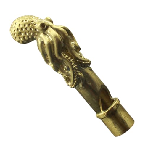 Silbato vintage de cobre con diseño de pulpo para exteriores