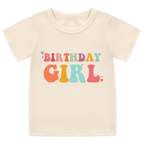 Image of Birthday Girl Shirt Girls 1st-14th Birthday Outfit Teen Toddler Baby Cute Short Sleeve T-Shirt
