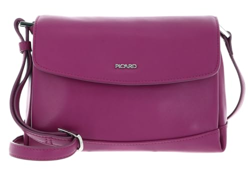 Bolso bandolera Picard de cuero genuino color púrpura fucsia de alta gama