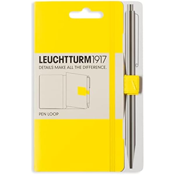 Leuchtturm1917 304637 Samoprzylepny uchwyt (szlufka) na długopis Pojedynczy cytrynowy