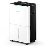 18 Pints Dehumidifiers for Home with Drain Hose, 1200 Sq. ft Dehumidifier for Living Room and Basement, Intelligent Humidity Control, 3 Modes, 24H Timer, Ideal for RV, Bathroom, Bedroom