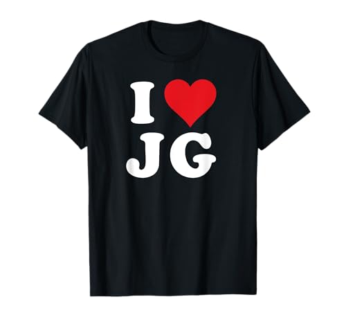I Love JG Initials I Heart J.G. First Last Name J G Maglietta