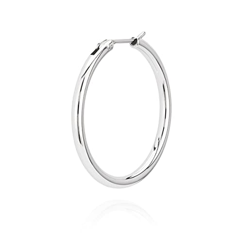 Pendientes de aro NKlaus de plata 925 idóneos para el estilo urbano y diario del hombre moderno