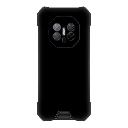 Shantime �_��P�[�X Doogee S300 Plus �Ƃ̌݊�������, ���^ �ϏՌ� ���h�~ �\�t�g�V���R�� ���o�[�Q�� �o���p�[�V�F��(�u���b�N)