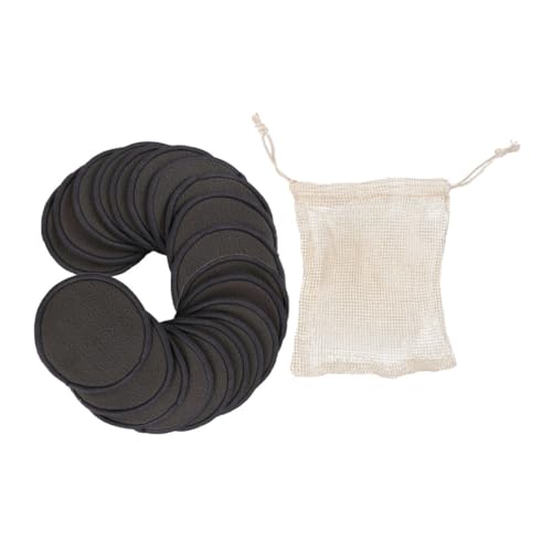 HONMEET Nachhaltige Bambus make up entferner pads Wiederverwendbare Weiche Reinigungspads für Gesicht für Trockene und Mischhaut Inkl Praktischem Netzbeutel Umweltfreundlich und Kompakt